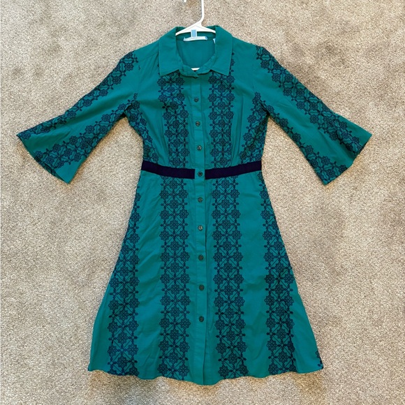 Draper James Dresses & Skirts - Draper James Blue A-Line Dress with Notched Collar